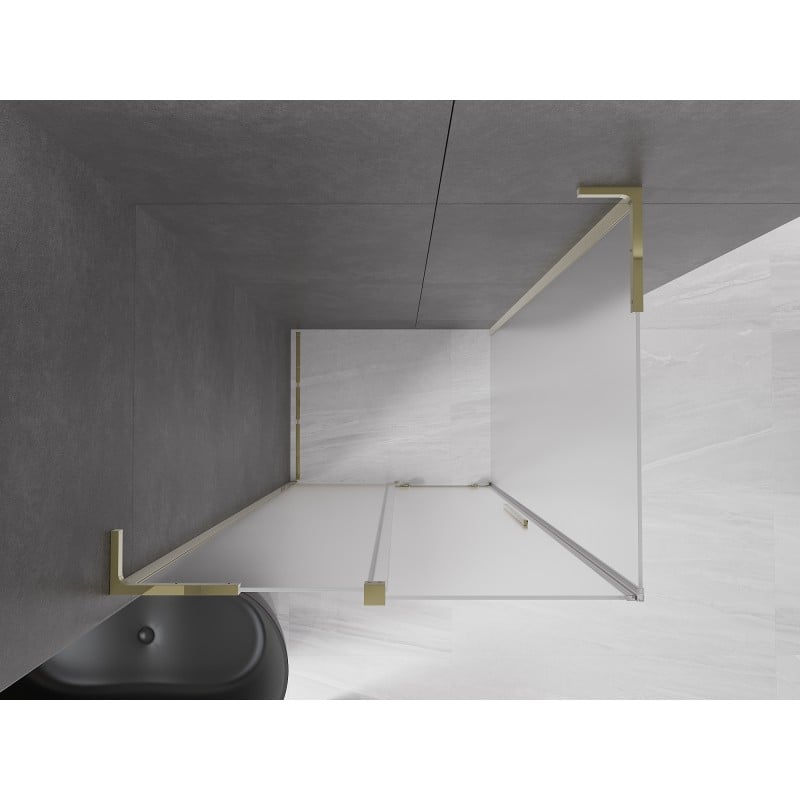 Mexen Velar L kabina prysznicowa rozsuwana 120 x 70 cm, szron, złota - 871-120-070-33-50