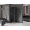 Mexen Velar L sliding shower cabin 120 x 120 cm, graphite, gold - 871-120-120-43-50