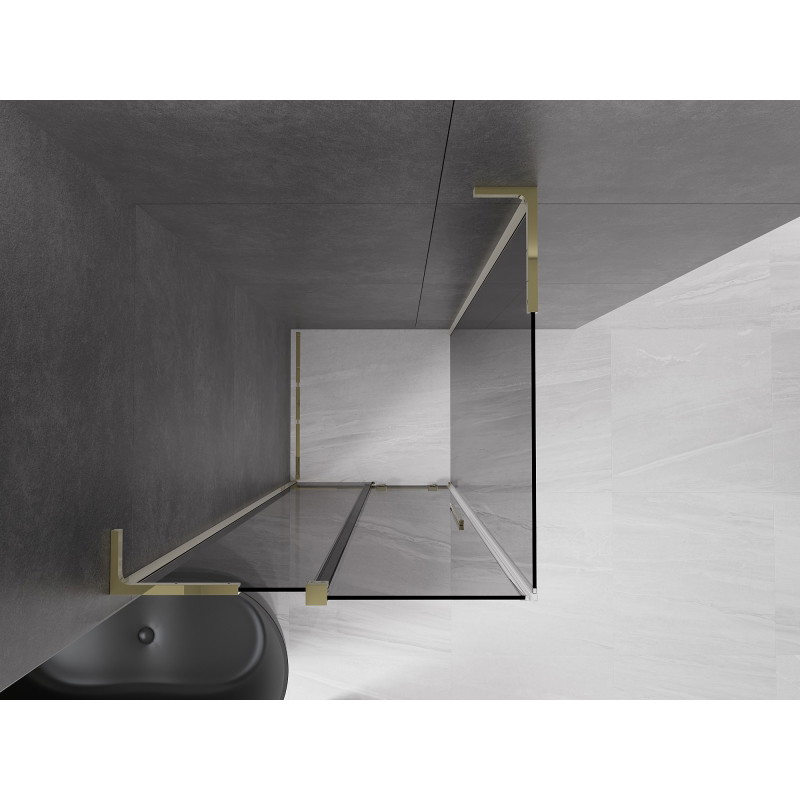 Mexen Velar L lükanddušikabiin 90 x 90 cm, grafiit, kuld - 871-090-090-43-50