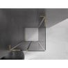 Mexen Velar L kabina prysznicowa rozsuwana 120 x 120 cm, grafit, złota - 871-120-120-43-50