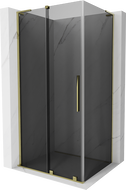 Mexen Velar L skjutbar duschkabin 100 x 70 cm, grafit, guld - 871-100-070-43-50