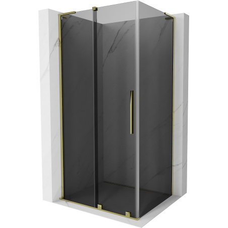 Mexen Velar L douchecabine schuifdeur 100 x 85 cm, grafiet, goud - 871-100-085-43-50