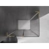 Mexen Velar L kahesuunaline dušinurk 90 x 75 cm, grafiit, kuldne - 871-090-075-43-50