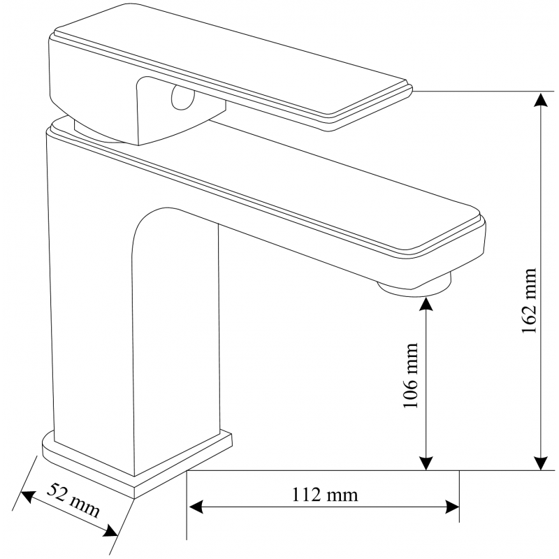 Mexen Mino washbasin tap, black - 72400-70