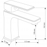 Mexen Mino Waschtischarmatur, schwarz - 72400-70