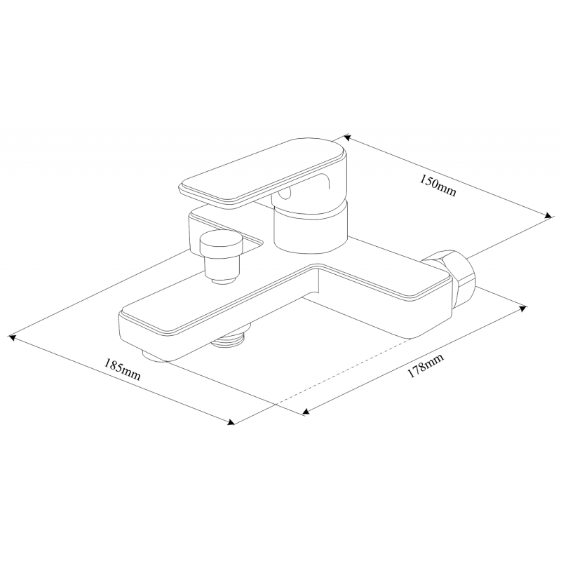 Mexen Mino rubinetto da bagno, nero - 72430-70