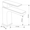 Mexen Mino R72 Badewannenset, schwarz - 72403R72-70
