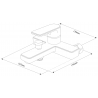 Mexen Mino R77 badset, zwart - 72403R77-70