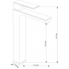 Mexen Mino DQ45 Badewannenset, schwarz - 72413DQ45-70