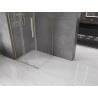 Mexen Velar L cabine de douche coulissante 120 x 120 cm, transparente, or brossé - 871-120-120-03-55