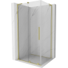 Mexen Velar L Duschkabine zum Schieben 90 x 70 cm, transparent, gold gebürstet - 871-090-070-03-55