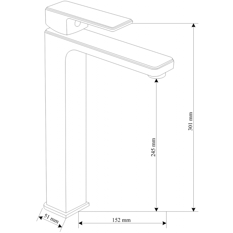 Mexen Mino R45 Badewannen-Set, schwarz - 72413R45-70