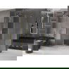 Mexen Velar L douchecabine schuifbaar 100 x 85 cm, transparant, geborsteld goud - 871-100-085-03-55