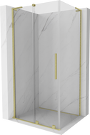 Mexen Velar L Duschkabine schiebbar 120 x 90 cm, transparent, gebürstetes Gold - 871-120-090-03-55