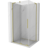 Mexen Velar L Schiebeduschkabine 120 x 110 cm, transparent, gebürstetes Gold - 871-120-110-03-55