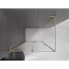 Mexen Velar L cabine de douche coulissante 120 x 85 cm, transparent, or brossé - 871-120-085-03-55