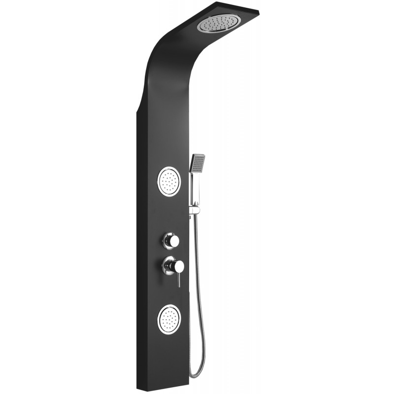 Mexen Gros panel de ducha, negro - 7619-03-70