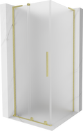 Mexen Velar L cabina doccia scorrevole 100 x 100 cm, brina, oro spazzolato - 871-100-100-33-55