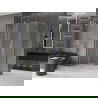 Mexen Velar L Duschkabine Schiebetür 90 x 70 cm, Frost, gebürstetes Gold - 871-090-070-33-55