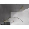 Mexen Velar L sliding shower enclosure 120 x 100 cm, frost, brushed gold - 871-120-100-33-55