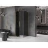 Mexen Velar L sliding shower cabin 110 x 110 cm, graphite, brushed gold - 871-110-110-43-55