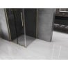 Mexen Velar L sliding shower cabin 110 x 110 cm, graphite, brushed gold - 871-110-110-43-55
