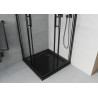 Mexen Rio kvadratna tuš kabina 90 x 90 cm, prozorna, črna + tuš kad Flat, črna - 860-090-090-70-00-4070B