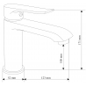 Mexen Pecos R40 bathtub set, chrome - 72703R40-00