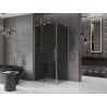 Cabine de douche coulissante Mexen Velar L 120 x 80 cm, graphite, or brossé - 871-120-080-43-55