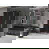 Mexen Velar L douchecabine schuifdeur 120 x 80 cm, grafiet, geborsteld goud - 871-120-080-43-55