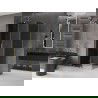 Mexen Velar L douchecabine schuifdeur 120 x 80 cm, grafiet, geborsteld goud - 871-120-080-43-55