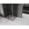 Mexen Velar L Sliding Shower Cabin 110 x 85 cm, Graphite, Brushed Gold - 871-110-085-43-55