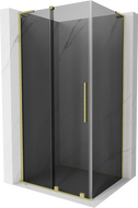 Mexen Velar L liukuovi suihkukaappi 120 x 80 cm, grafiitti, harjattu kulta - 871-120-080-43-55
