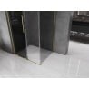 Mexen Velar L Sliding Shower Cabin 110 x 85 cm, Graphite, Brushed Gold - 871-110-085-43-55
