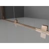 Cabine de douche coulissante Mexen Velar L 100 x 100 cm, transparent, or rose - 871-100-100-03-60