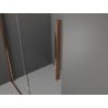 Cabine de douche coulissante Mexen Velar L 100 x 100 cm, transparent, or rose - 871-100-100-03-60