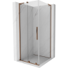 Mexen Velar L sliding shower cabin 120 x 120 cm, transparent, rose gold - 871-120-120-03-60