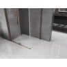 Cabine de douche coulissante Mexen Velar L 90 x 70 cm, transparent, or rose - 871-090-070-03-60