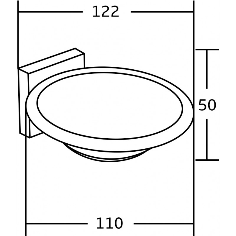 Mexen Rufo porte-savon, chrom - 7050939-00