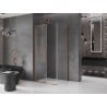 Mexen Velar L cabine de douche coulissante 110 x 90 cm, transparent, or rose - 871-110-090-03-60