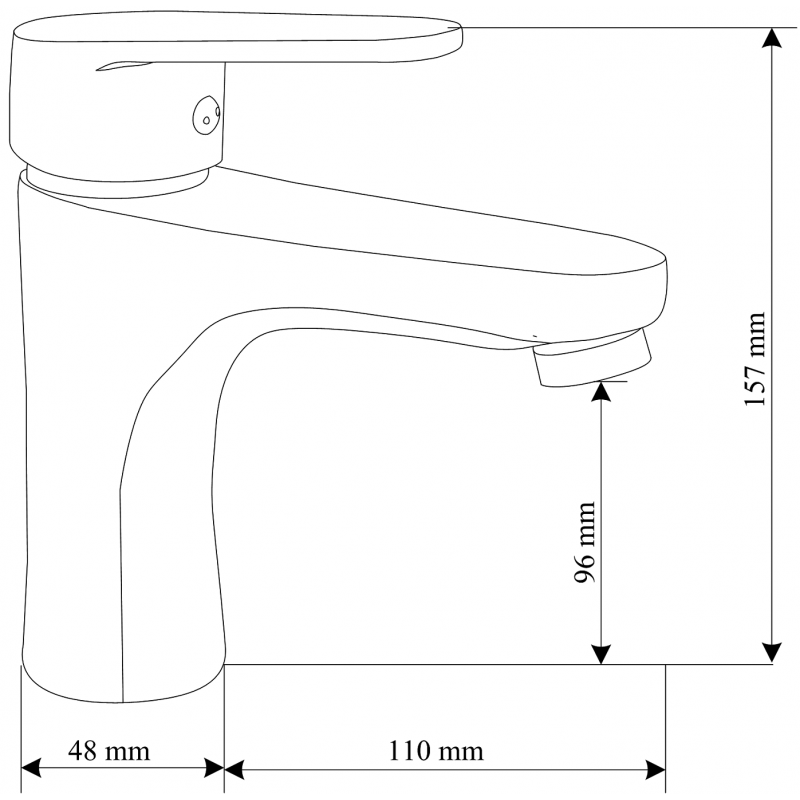 Mexen Kama R75 ensemble de bain, chrome - 72503R75-00
