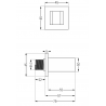 Mexen Cube Duschhalterung, Graphit - 79350-66