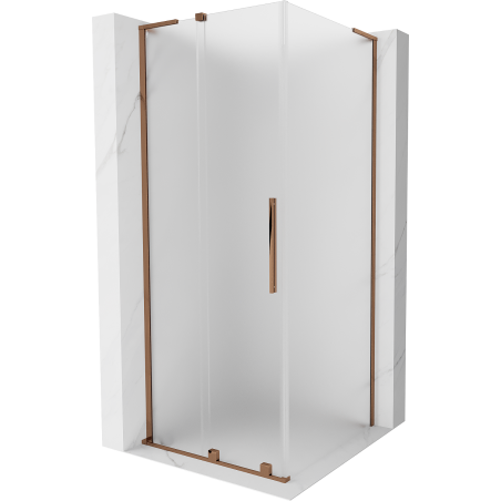 Mexen Velar L Duschkabine verschiebbar 110 x 110 cm, matt, Roségold - 871-110-110-33-60