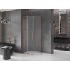 Mexen Velar L Sliding Shower Cabin 120 x 120 cm, Frosted, Rose Gold - 871-120-120-33-60
