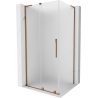 Mexen Velar L cabine de douche coulissante 100 x 70 cm, dépoli, or rose - 871-100-070-33-60