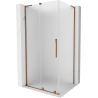 Mexen Velar L sliding shower cabin 100 x 120 cm, frost, rose gold - 871-100-120-33-60