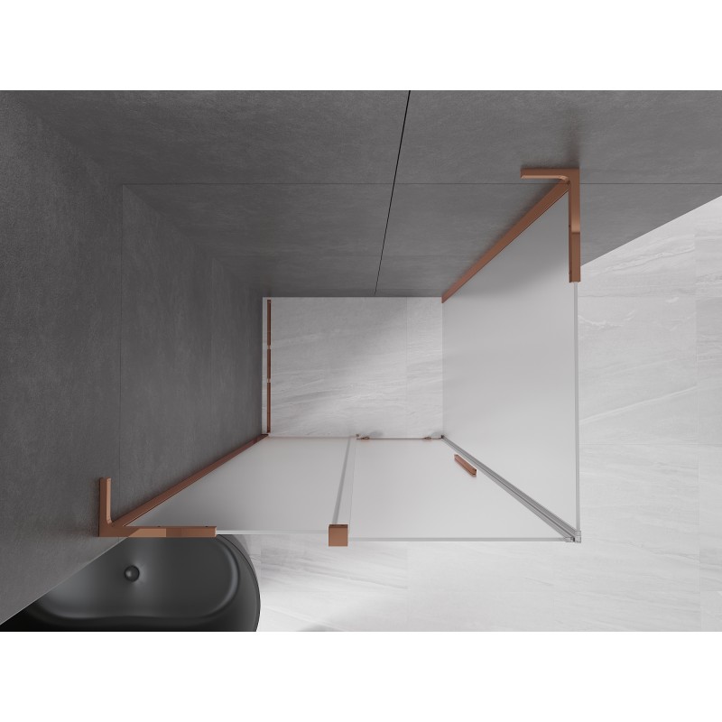 Mexen Velar L kabina prysznicowa rozsuwana 110 x 85 cm, szron, różowe złoto - 871-110-085-33-60