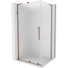 Mexen Velar L Duschkabine, schiebbar 100 x 90 cm, mattiert, Roségold - 871-100-090-33-60