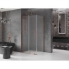 Mexen Velar L lükandustega dušinurk 110 x 120 cm, matt, roosa kuld - 871-110-120-33-60