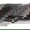 Mexen Velar L schuifdouchecabine 90 x 90 cm, grafiet, roze goud - 871-090-090-43-60